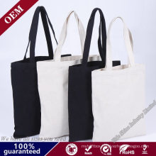 Customized Printing Promotional Reusable Women Grocery Foldable Traveling Tote Bag Shopper Calico Cotton Canvas Bag with Long Handle